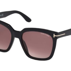 Tom Ford Square Sunglasses TF502F Amarra 01T Black 55mm FT0502