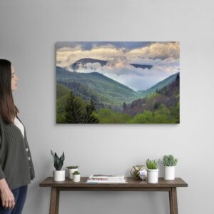 CANVAS ON DEMAND Great Smoky Mountains National Park, North Carolina Canvas Wall Art Print by Adam Jones, Home Decor, United States Artwork, 36"x24"