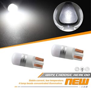 HERCOO Smoke Roof Cab Marker Lights Lens w/LED Bulbs Aftermarket Replacement Compatible with F150 F250 F350 F450 F550 Super Duty (Qty:5