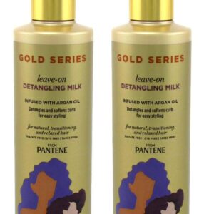 Pantene Gold Series Leave-In Detangling Milk 7.6 Ounce (225ml) (2 Pack)