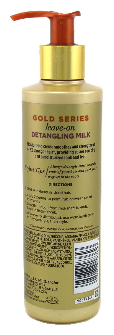 Pantene Gold Series Leave-In Detangling Milk 7.6 Ounce (225ml) (2 Pack)