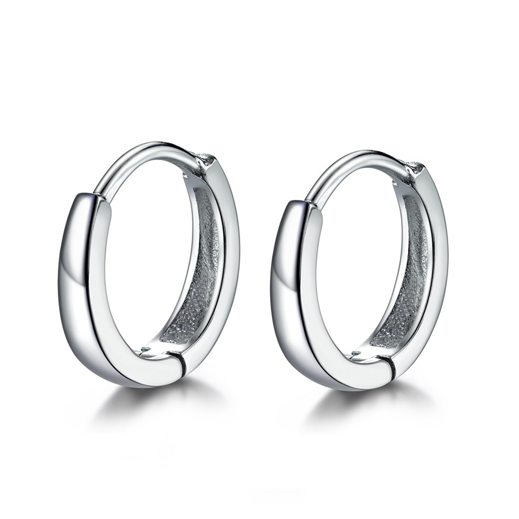 Sterling Silver Hoop Earrings for Women, Huggie Earrings Cartilage Hoop Earring Hypoallergenic Earrings Small Hoop Earrings Ear Cuffs for Women Men