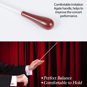 Music Baton Orchestra Baton Imitation Agate Handle Music Conducting Baton (Red Handle)