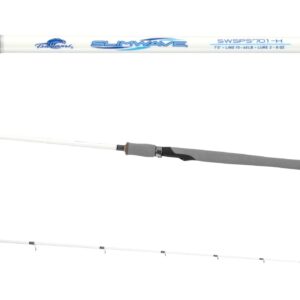 Tsunami Slim Wave White Jigging Spinning 6' 4" Medium Heavy Rod SWSPS-641-MH