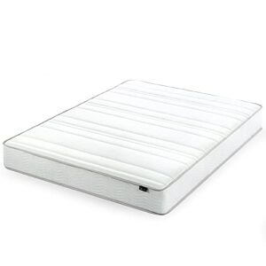 ZINUS 10 Inch Foam and Spring Mattress, Twin, CertiPUR-US Certified Foams, Mattress in A Box, White