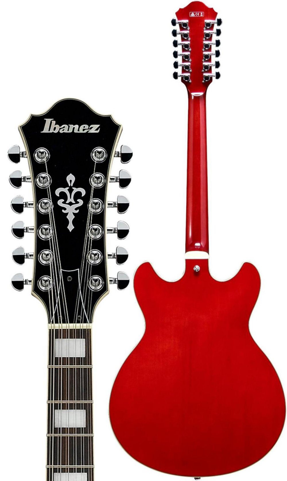 Ibanez Artcore AS7312 Semi-Hollow 12-String - Transparent Cherry Red