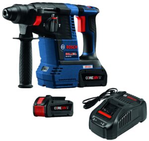 bosch gbh18v-26k24 18v ec brushless 1" sds-plus bulldog rotary hammer kit with core18v 6.3 ah batteries