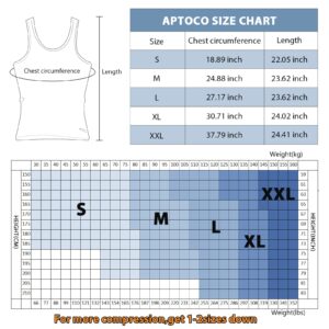 Aptoco Compression Shirts for Men Shapewear Vest Body Shaper Abs Abdomen Slim Elastic Tank Top Undershirt for Hid Men's Gynecomastia(White, Large)