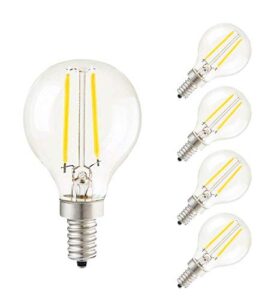 ctkcom 2w g45 candelabra led bulbs dimmable(4 pack)- e14 base vintage edison incandescent bulb 20w equivalent 6000k daylight white bulbs for home,pendant light,sconces,light fixtures ac110v~130v