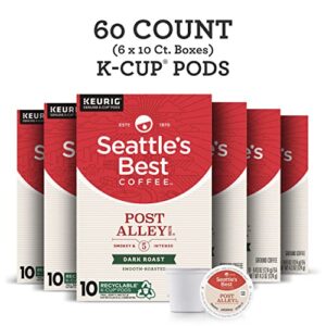 Seattle's Best Coffee Post Alley Blend Dark Roast K-Cup Pods | 6 boxes of 10 (60 Total Pods)