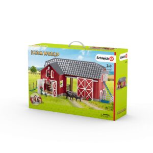 Schleich Farm World, Toys for Boys and Girls Ages 3-8, 27-Piece Playset, Large Toy Barn with Farm Accessories