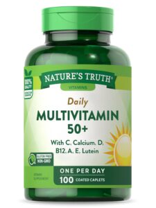 multivitamin for adults 50+ | non-gmo & gluten free daily supplement | plus vitamin d, c, and b vitamins | by nature's truth