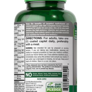 Multivitamin for Adults 50+ | Non-GMO & Gluten Free Daily Supplement | Plus Vitamin D, C, and B Vitamins | By Nature's Truth