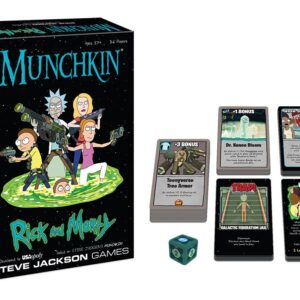 MUNCHKIN: Rick And Morty Card Game | Rick and Morty Adult Swim Munchkin Board Game | Officially Licensed Rick and Morty Merchandise | Munchkin Game from Steve Jackson Games