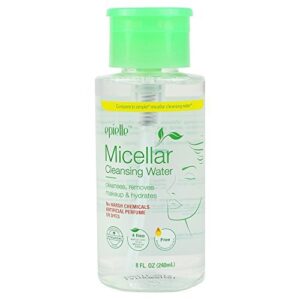 Epielle Micellar Cleansing Water | Makeup Remover for All Skin Types | Gently Cleanses Skin | 8 Fl Oz (1 Pack) | Ideal for Beauty Gifts, Spa Days, Gift Sets | Korean Skincare