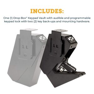 SnapSafe Drop Box Keypad Vault – Keypad Handgun Safe for Handguns – 4-6 Keypad Entry with Backup Keys – Black, Measures 13.5 (H) x 7.5 (W) x 3.6 (D) Inches - Item 75431