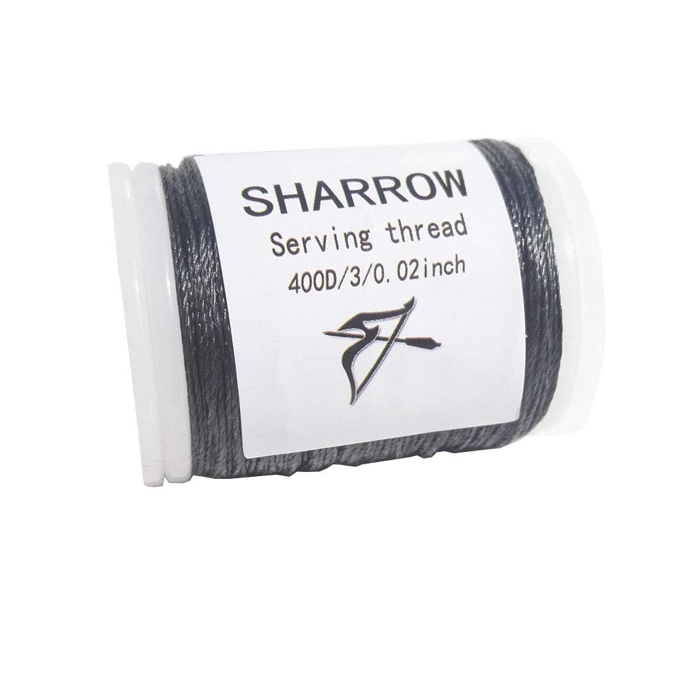 SHARROW Archery Serving Thread Bowstring Serving Material 131 Yards for Tying Peep Sight Nock Maintenance Accessories (Black)