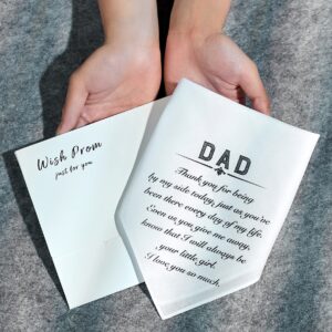 Father Of The Bride Handkerchief Gifts To Dad Wedding Gift From Daughter, White Handkerchiefs For Bridal's Father, Wedding Keepsake For Perfect Moments