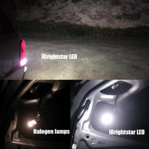 iBrightstar Newest 9-30V Super Bright Low Power 7443 7440 T20 LED Bulbs with Projector Replacement for Back Up Reverse Lights or Tail Brake Lights, Xenon White