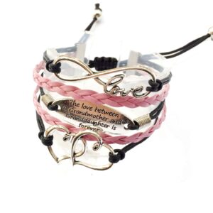 dolon the love between the grandmother and granddaughter is forever bracelet heart