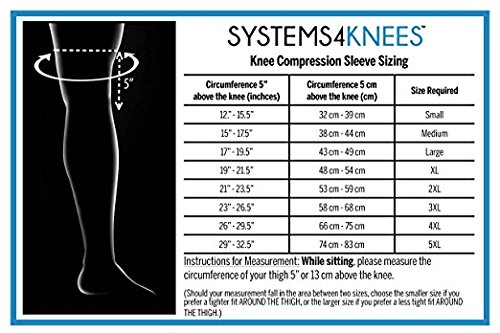 Knee Compression Sleeve - Relief for Knee Arthritis, Pain, Soreness, Injury (XXXL)