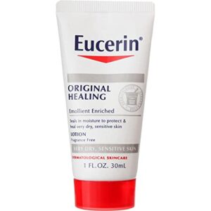 eucerin original healing emollient enriched lotion 1 oz. - pack of 6 - new look!