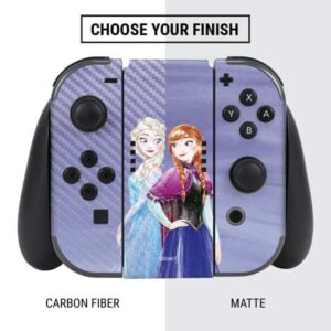 Skinit Decal Gaming skin compatible with Nintendo Switch Bundle - Officially Licensed Disney Frozen Elsa and Anna Sisters Art Design