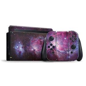 skinit decal gaming skin compatible with nintendo switch bundle - originally designed orion nebula and a reflection nebula design