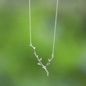 Boma Jewelry Sterling Silver Branch Necklace, 18 Inches