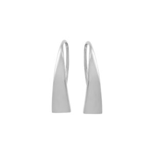 Boma Jewelry Sterling Silver Triangle Pull Through Hoop Earrings