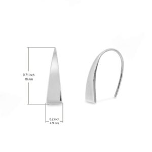 Boma Jewelry Sterling Silver Triangle Pull Through Hoop Earrings