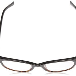 Kate Spade New York Women's Keadra Square Reading Glasses, BLK HAVAN, 51 mm + 2.5