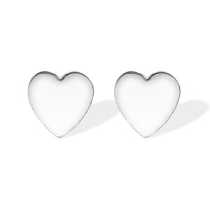 boma jewelry sterling silver heart stud earrings