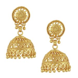 bodhagold plated medium size traditional indian jhumka earrings (sj_34)