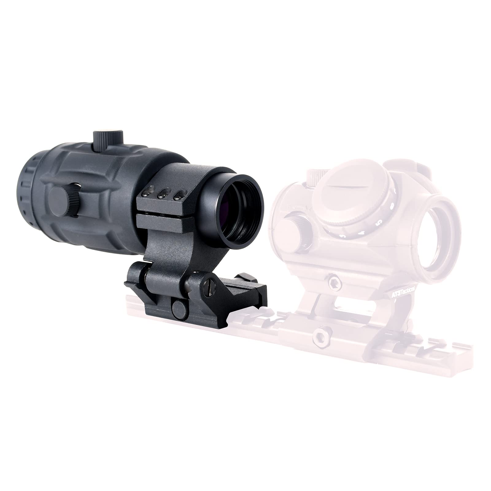 AT3 Tactical RRDM 3X Red Dot Sight Magnifier with Flip-to-Side Mount