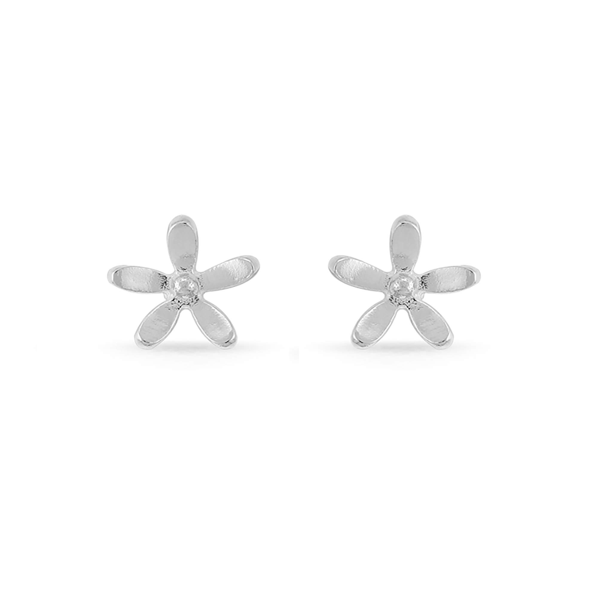 Boma Jewelry Sterling Silver Daisy Flower Stud Earrings