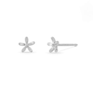 Boma Jewelry Sterling Silver Daisy Flower Stud Earrings