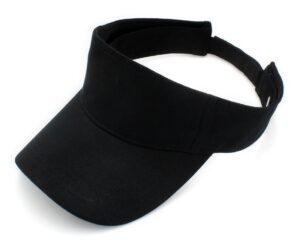 top level sun sports visor men women - one size cap hat, blk