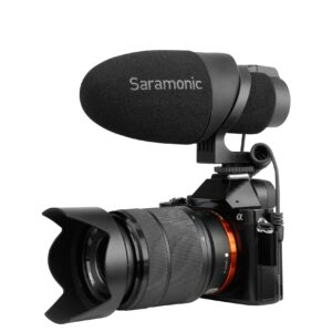 Saramonic Shotgun Microphone for DSLR, Mirrorless, Video Cameras, Smartphones & Tablets (CamMic)