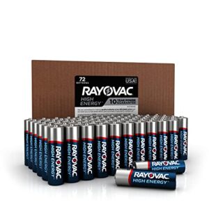 rayovac aa batteries, double a battery alkaline, 72 count