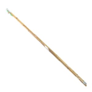 bamboomn 6.5 ft natural bamboo vintage cane fishing pole with bobber, hook, line and sinker, 2 piece contruction, 1 set