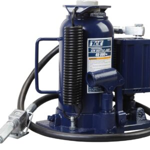 TCE TCE31001 Torin Pneumatic Air Hydraulic Bottle Jack with Manual Hand Pump, 20 Ton (40,000 lb) Capacity, Blue