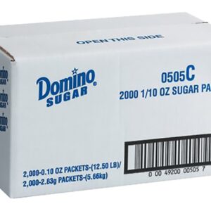 Domino Premium Pure Cane Granulated Sugar Packets, 2000 Count (Pack of 1)