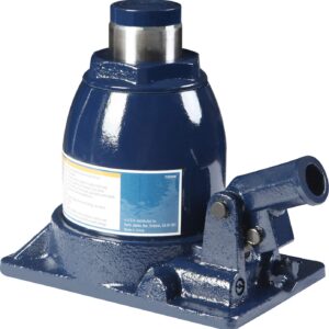 TCE TCE92008 Torin Hydraulic Stubby Low Profile Welded Bottle Jack, 20 Ton (40,000 lb) Capacity, Blue