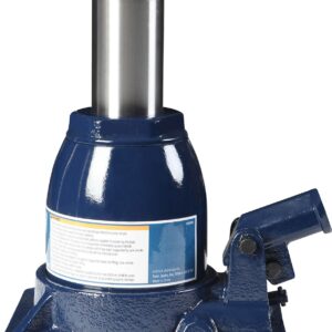 TCE TCE92008 Torin Hydraulic Stubby Low Profile Welded Bottle Jack, 20 Ton (40,000 lb) Capacity, Blue