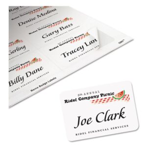 White Adhesive Name Badges - 5395