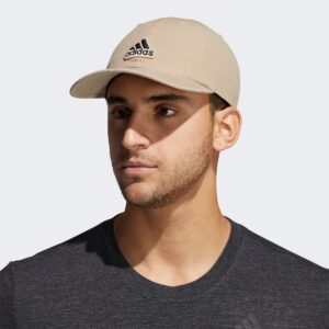 adidas Men's Ultimate 2.0 Relaxed Adjustable Cotton Cap, Washed Khaki/Black, One Size