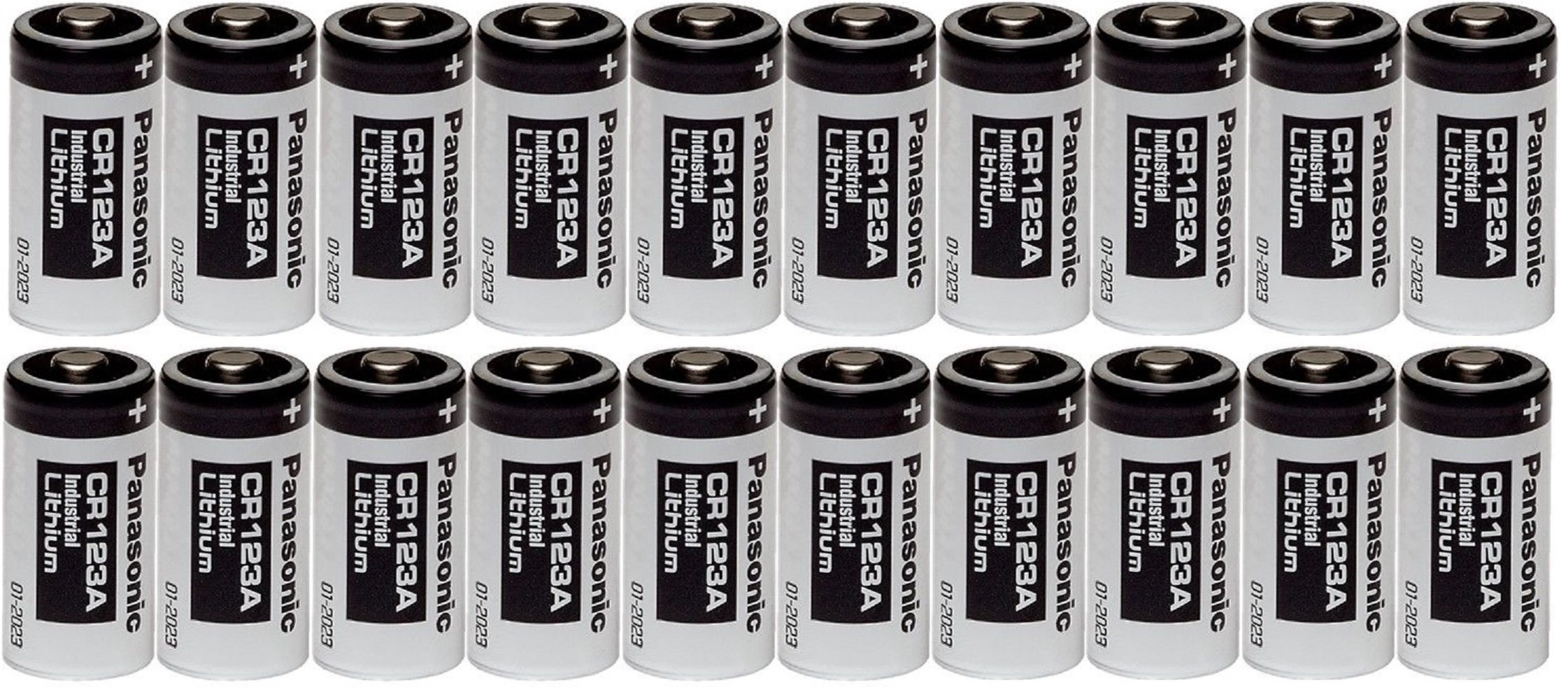 Panasonic 20 CR123A 123A Industrial 3V Lithium Batteries