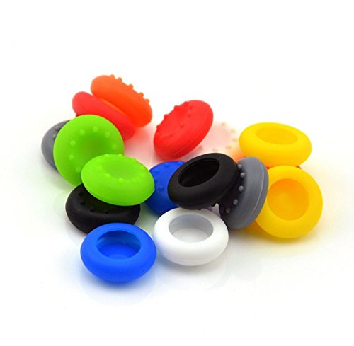 10 x Analog Controller Thumb Stick Grips Thumbsticks Joystick Cap Cover for PS4 PS3 for Xbox 360 Xbox One (Black)