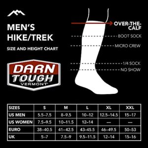 DARN TOUGH (Style 1955) Men's Mountaineering Hike/Trek Sock - Smoke, Large